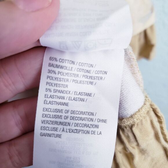 Logo Lounge Neutral Abtract Ruffle Pocket Top - Picture 5 of 7